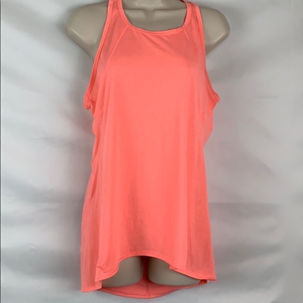 Athleta Neon pink salmon racer back tank top